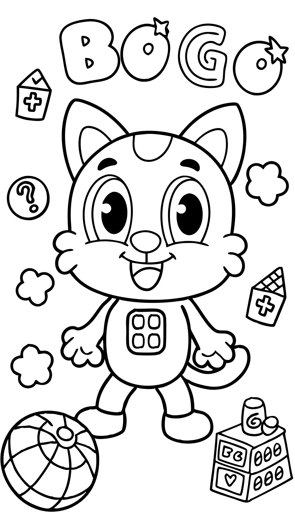 bluey coloring pages bingo